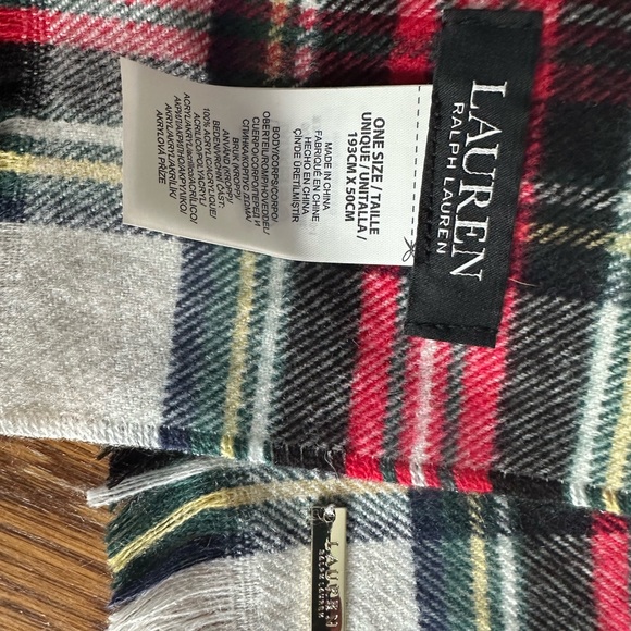 Ralph Lauren Tartan Multicolor Plaid Scarf - Picture 3 of 4